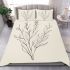 Serenity in patterns minimalist floral impressions bedding set