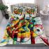 Simple and colorful painting of the musical instrument guitar bedding set