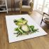 Simple cute clip art of a frog area rugs carpet