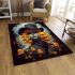 Skull serenity in nature area rugs carpet