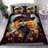 Skull serenity in nature bedding set