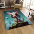 Sleeping dragon on hilltop area rugs carpet