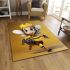 Soccer striker bee area rugs carpet