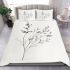 Soft floral symphony serene simplicity bedding set