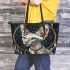 Sphynx cats and dream catcher leather tote bag