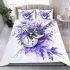 Spider with music notes and electric guitar bedding set