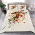 Stylized abstract representation of a giraffe head bedding set