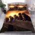 Sunset serenity feline relaxation bedding set