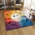 Sunset symphony birds in flight area rugs carpet