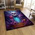 Surreal skull gathering area rugs carpet