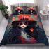 Surreal woman with striking style bedding set