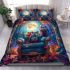 The artwork features colorful and vivid colors in a cartoon style bedding set