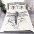 The dragonfly with music notes in summer bedding set