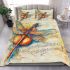 The dragonfly with violins and music notes in summer bedding set