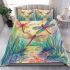 The river with musical note flowers and bamboo flutes bedding set