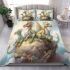 Three dragons on the cloud like sphere bedding set