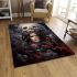 Throne of skulls and shadows area rugs carpet