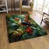 Toucan in the berry-filled forest area rugs carpet