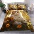 Tranquil cat in the sunlit meadow bedding set