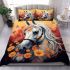 Tranquil horse in flower field bedding set