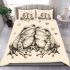 Two cute cartoon frogs in love bedding set