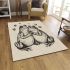 Two cute cartoon frogs in love area rugs carpet