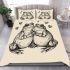 Two cute cartoon frogs in love bedding set