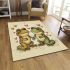 Two cute cartoon frogs in love area rugs carpet