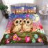 Two cute cartoon owls in love bedding set