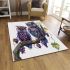 Two cute purple and blue owls sitting on the branch area rugs carpet