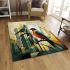 Urban jungle birds area rugs carpet