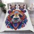 Vibrant and colorful illustration of an animal bedding set
