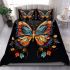 Vibrant and intricately designed butterfly beauty bedding set