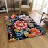 Vibrant floral dining room scene area rugs carpet