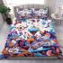 Vibrant floral still life scene bedding set