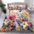 Vibrant flower garden landscape bedding set