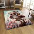 Vibrant forest owl area rugs carpet