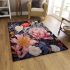 Vibrant garden with variety of flowers area rugs carpet