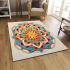 Vibrant geometric flower area rugs carpet
