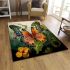 Vibrant serenity butterfly amidst nature's beauty area rugs carpet