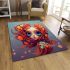 Vibrant whimsical portrait area rugs carpet