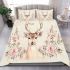 Watercolor deer with antlers bedding set