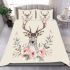 Watercolor deer with antlers bedding set