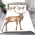 Watercolor deer with large antlers bedding set