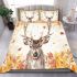 Watercolor deer with large antlers bedding set