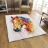 Watercolor horse head area rugs carpet