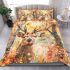 Watercolor illustration of the majestic deer bedding set