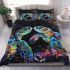 Watercolor painting of two sea turtles kissing bedding set