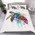 Watercolor sea turtle bedding set