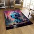 Whimsical candy dragon scene area rugs carpet